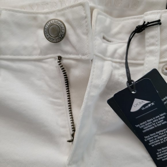 American Eagle Outfitters Midi Low Rise Super Stretch Denim Jean Shorts - Picture 12 of 16